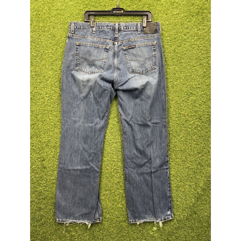 Harley Davidson Jeans Mens 38x32 Loose Fit Y2K Grunge Baggy Skater Riding Biker